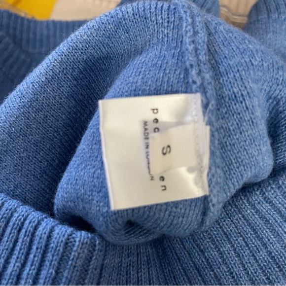 Peachy Den Merino Wool Blend Knit Pull On Shorts In Blue Women's Size S - Picture 4 of 5